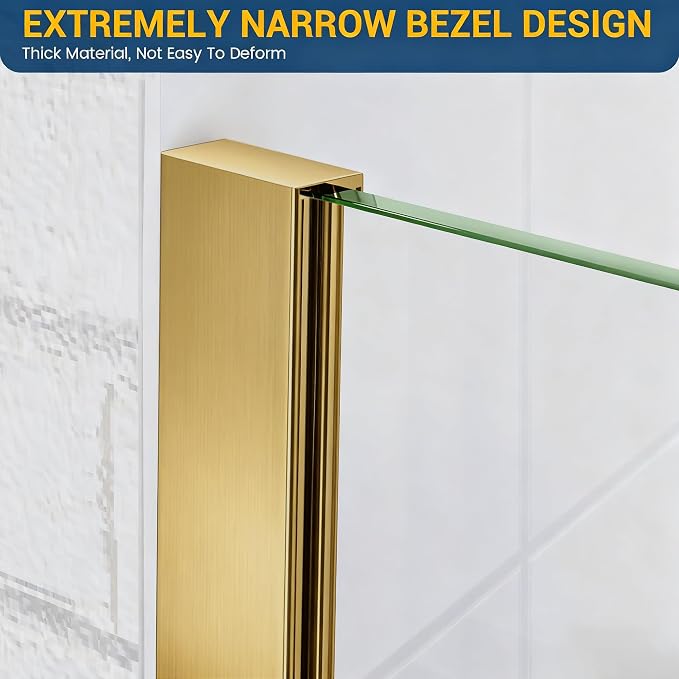 Bathtub Shower Glass Panel, Simple Shower Door Panel Easy to Install - Image 2