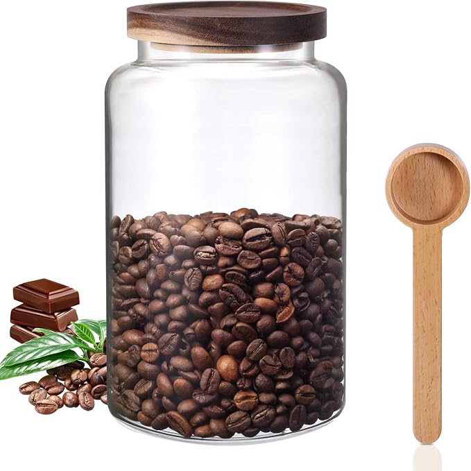 Large Glass Coffee Storage Jar - Image 2