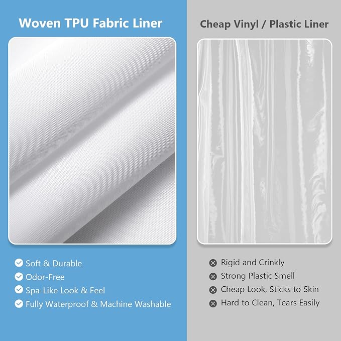 VANZAVANZU Hookless Shower Curtain - Image 2