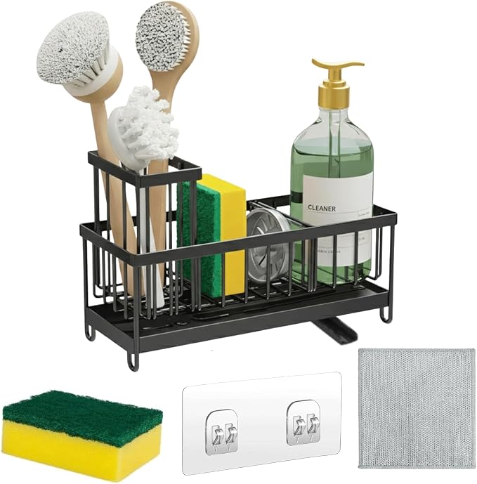 5 in 1 Kitchen Sink Caddy Organizer, Rustproof Stainless Steel Sink Caddy by Unknown