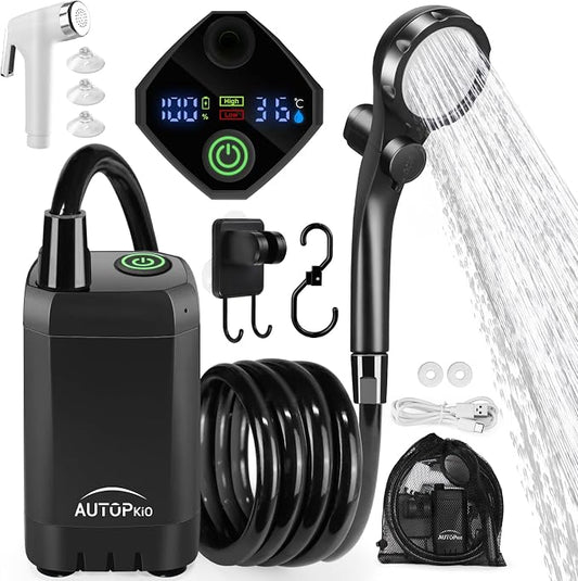AUTOPkio Portable Camping Shower, Upgraded Outdoor Shower by AUTOPkio