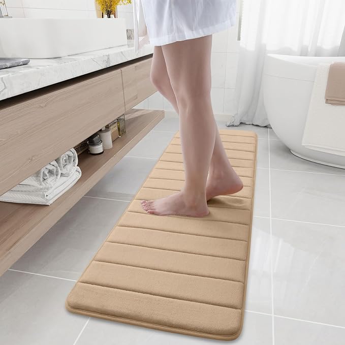 Buganda Memory Foam Bath Mat, Ultra Soft and Non-Slip Bathroom Rugs, Water by Buganda