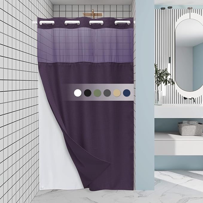 Purple Stall Hotel Style Shower Curtain by EUTXL