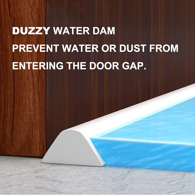 Duzzy 118 Inch Collapsible Shower Water Dam, Shower Threshold Water Stopper - Image 7