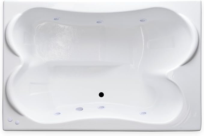 Carver Tubs - TPL7248 - Modern Acrylic Fiberglass Whirlpool Tub Water Massage - Image 2