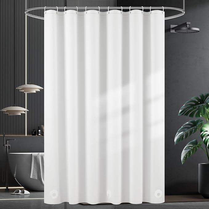 UFRIDAY White Shower Curtain Liner Premium PEVA 72 x72 inch, Heavy Duty Shower - Image 7
