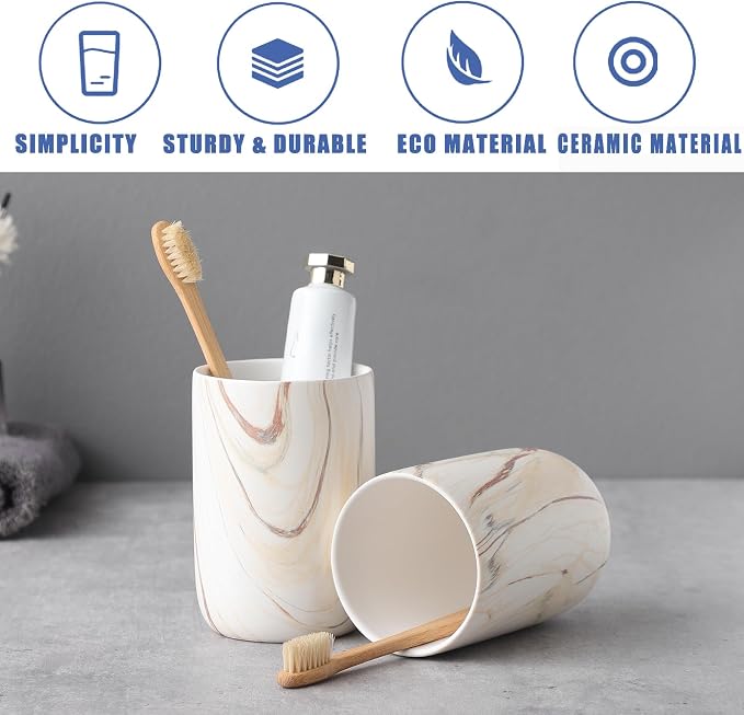 Brown Marble Toothbrush Holders - Image 5