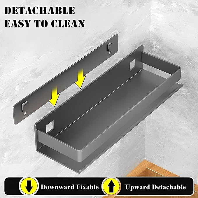 Stainless Steel Detachable Wall Mounted Floating Shelves - Image 5