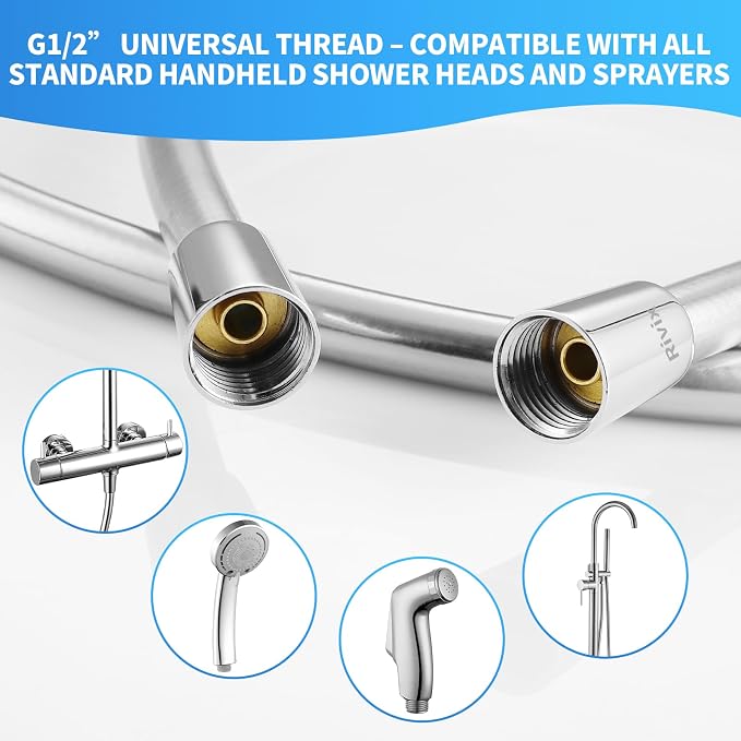 Extra Long Replacement Shower Hose Extension Handheld Shower Head Hose 70 - Image 5
