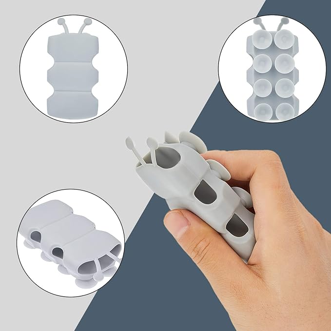 Riakrum 4 Pieces Silicone Shower Head Holder Universal Relocatable Silicone - Image 3
