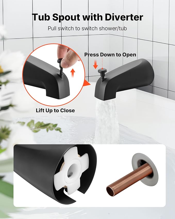 VEVOR Tub and Shower Faucet Set, Complete - Image 6