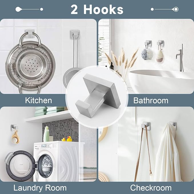 Brushed 5-Piece Bathroom Hardware Accessories Set-Towel Bar & Holder Racks - Image 5