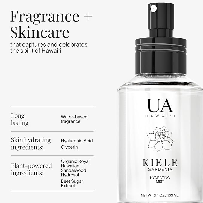 Kiele Gardenia Body and Hair Mist from Hawaii, Hair Perfume - Image 3