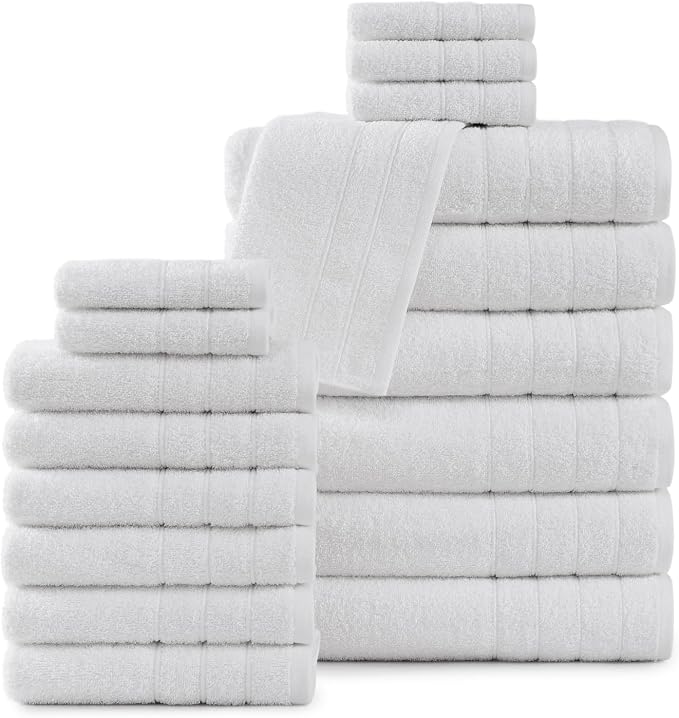 Casa Platino 100% Cotton Luxury Bathroom Towel Set by CasaPlatino