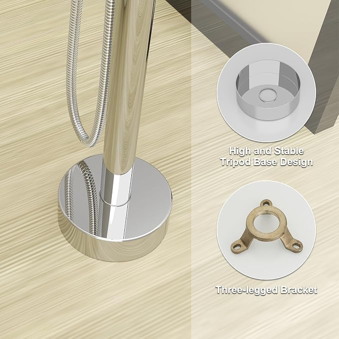 BESy Freestanding Bathtub Faucet Tub Filler Free Standing Floor Mount Stand - Image 7