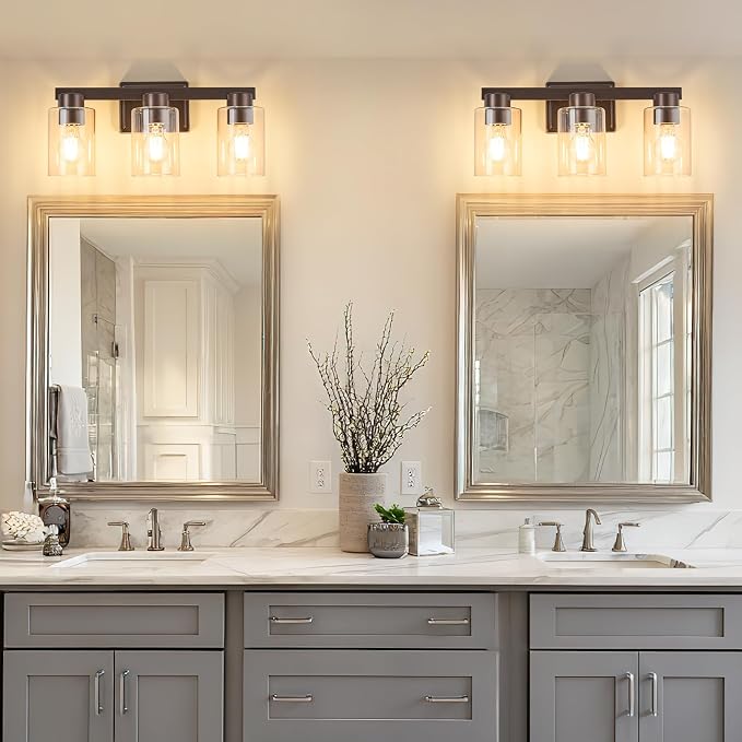 3-Light Bathroom Light Fixtures Modern Vanity Lights - Image 7