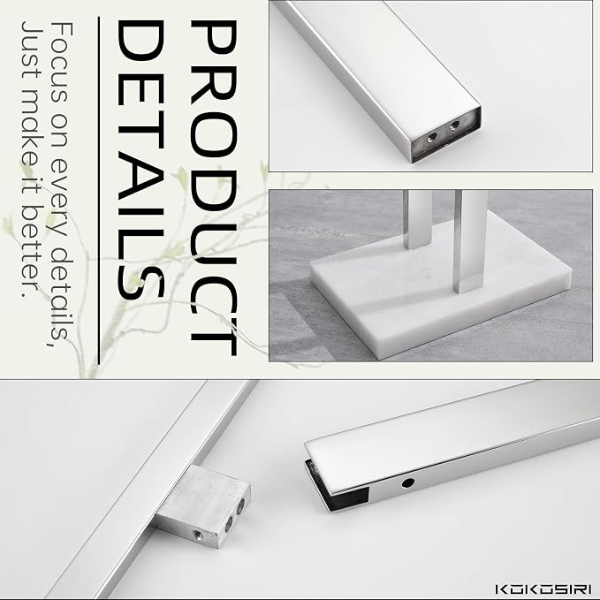 KOKOSIRI Bathroom Towel Rack 2-Tier Standing Towel Bars - Image 6