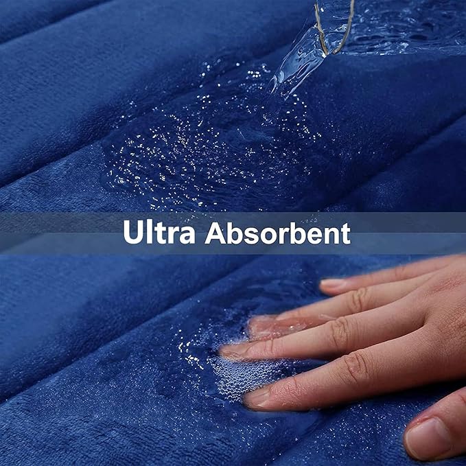 Buganda Memory Foam Bath Mat, Ultra Soft and Non-Slip Bathroom Rugs, Water - Image 4