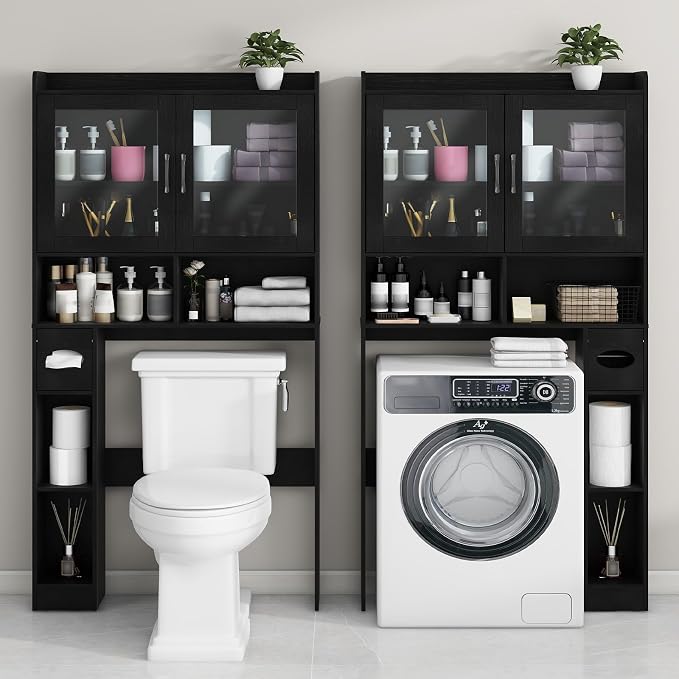 Vabches Over-The-Toilet Storage Cabinet, Farmhouse Style - Image 6