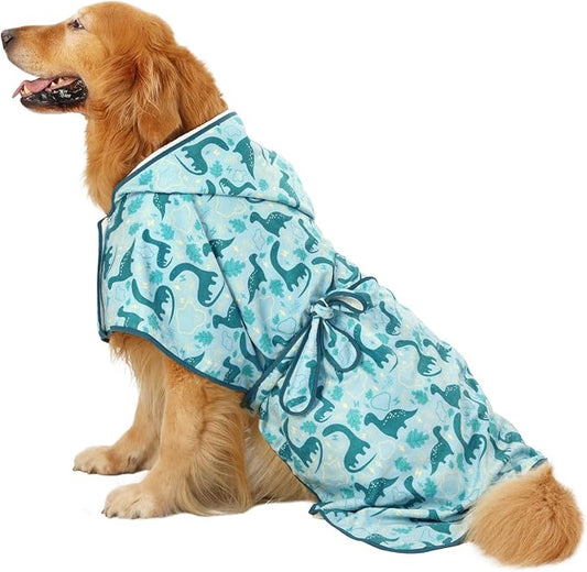 HDE Dog Bathrobe Super Absorbent Quick Drying Puppy Towel Wrap Coat Adjustable by HDE