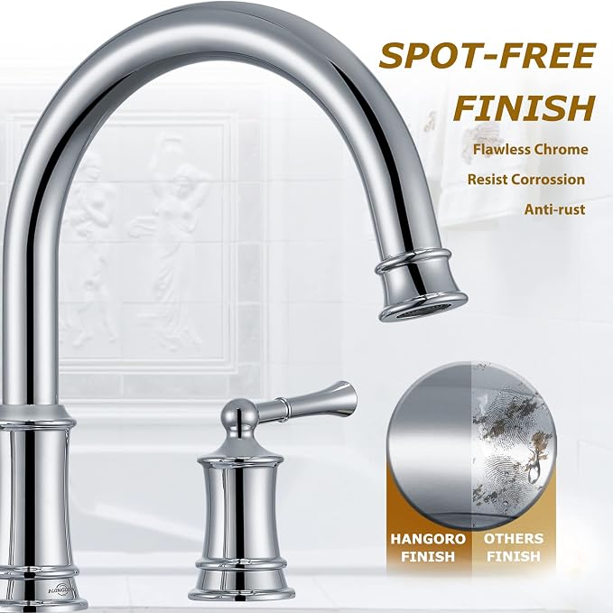 Polished Chrome Roman Tub Faucet, Antique Bathtub Faucet Set 3 Hole, High Flow - Image 5