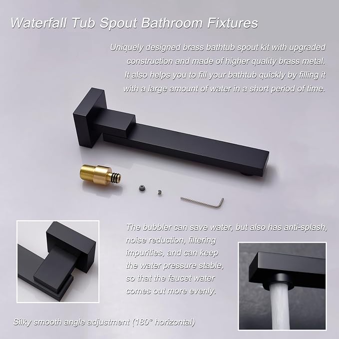 Thermostatic Shower System Matte Black Shower Fixtures 12 Inch Wall Mounted - Image 4