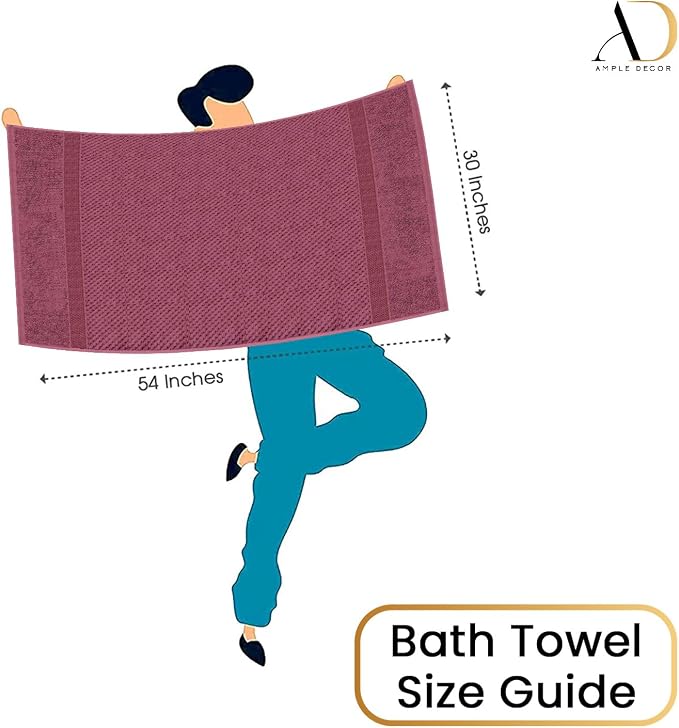 Ample Decor Grape Purple Bath Towels - Image 5