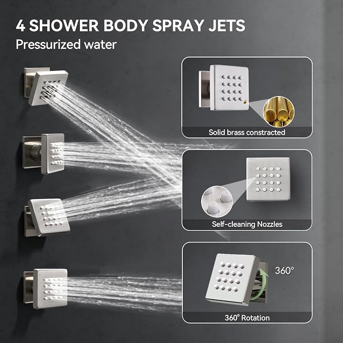 Brushed Nickel Shower System - Image 6