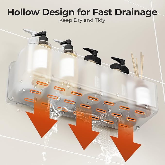 Orimade Shower Caddy 3-Pack, No-Drill Adhesive Shelves - Image 5