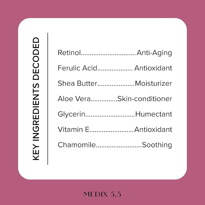 Medix 5.5 Retinol Body Lotion + Hyaluronic Acid Cream, Moisturizer Body & Face - Image 4