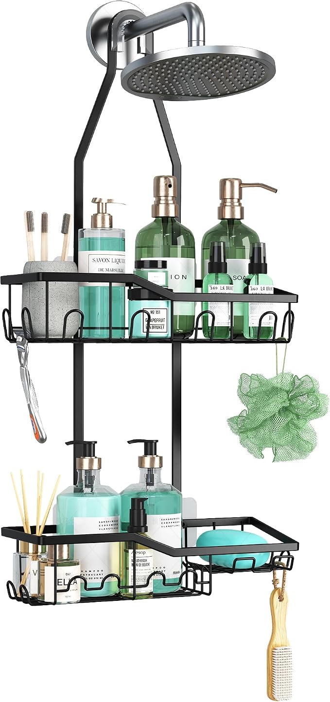 Shower Caddy Hanging, Rustproof Anti-Swing Shower Organizer, Hanging Bathroom - Image 9