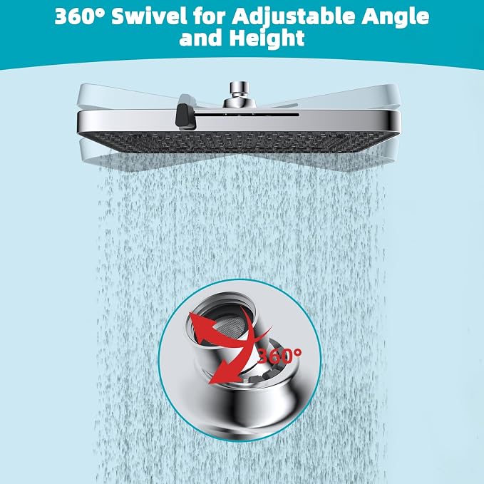 Hibbent 5 Spray Modes Shower Head, Large Rainfall Showerhead - Image 6