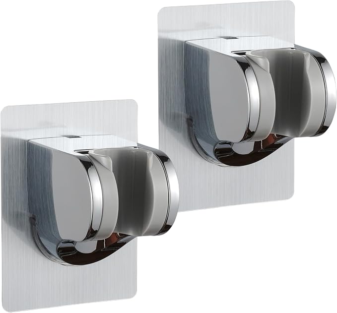 Shower Head Holder Strong Adhesive No Drilling Wall Mount Adjustable Handheld - Image 9