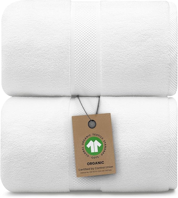 100% Organic Luxury Bath Sheets by AlusaHome