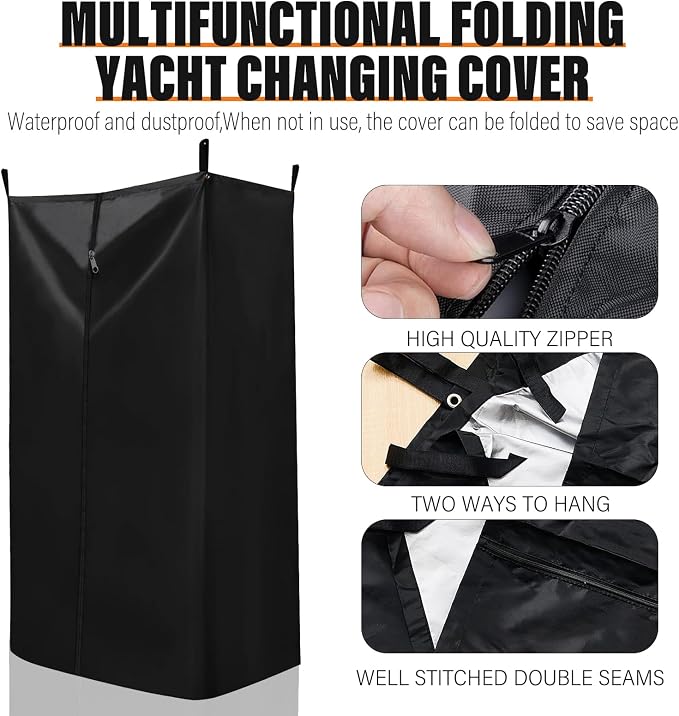 Boat Changing Room, Heavy Duty Hanging Privacy Tent Shower Awing Portable - Image 3