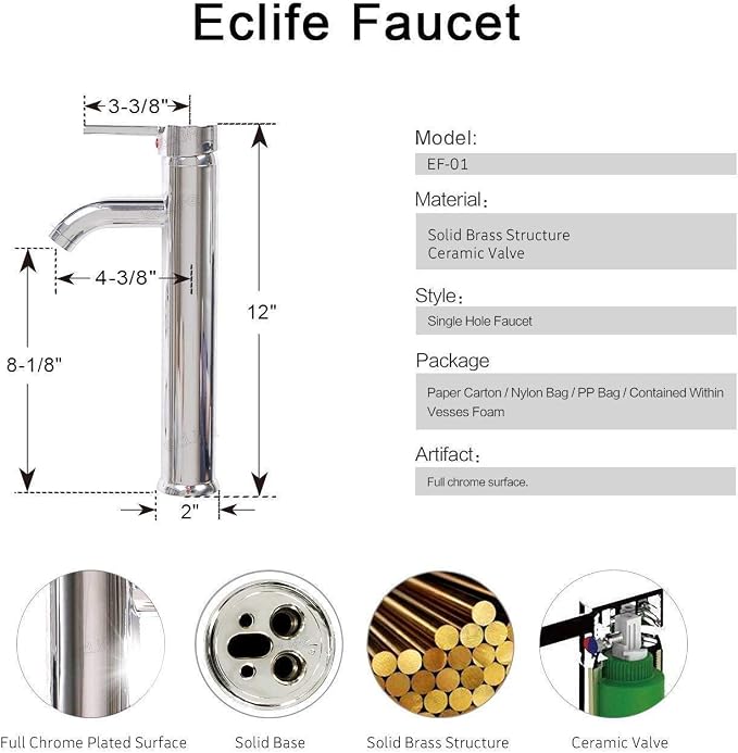 eclife 48" Modern Bathroom Vanity Sink Combo Freestanding Cabinet - Image 2