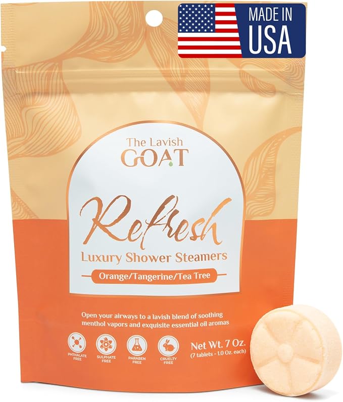 TLG Refresh Shower Steamers Aromatherapy 7 Pack – USA Made by TheLavishGoat