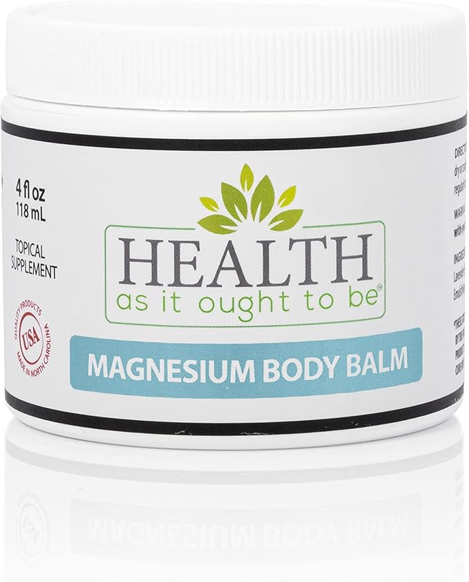 Magnesium Body Balm for Muscle Relief | All Natural Magnesium Oil Body Balm by HealthAsItOughtToBe