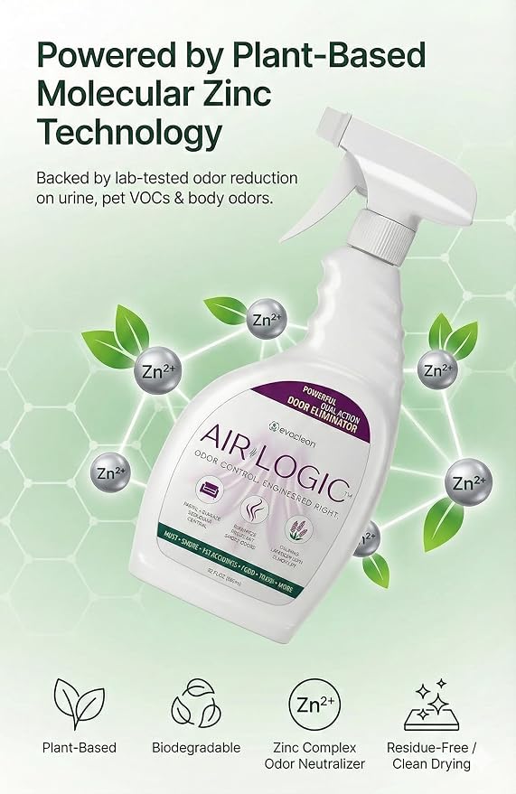 Dual-Action Odor Eliminator Spray 32 Fl Oz, Plant-Based Instant Knockdown & - Image 9