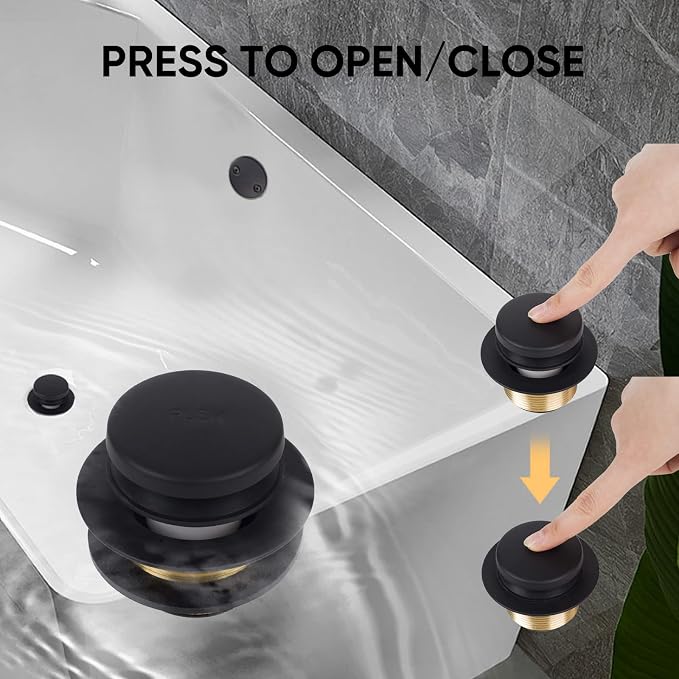 Black Tub Drain Bathtub Drain Conversion Kit - Image 3