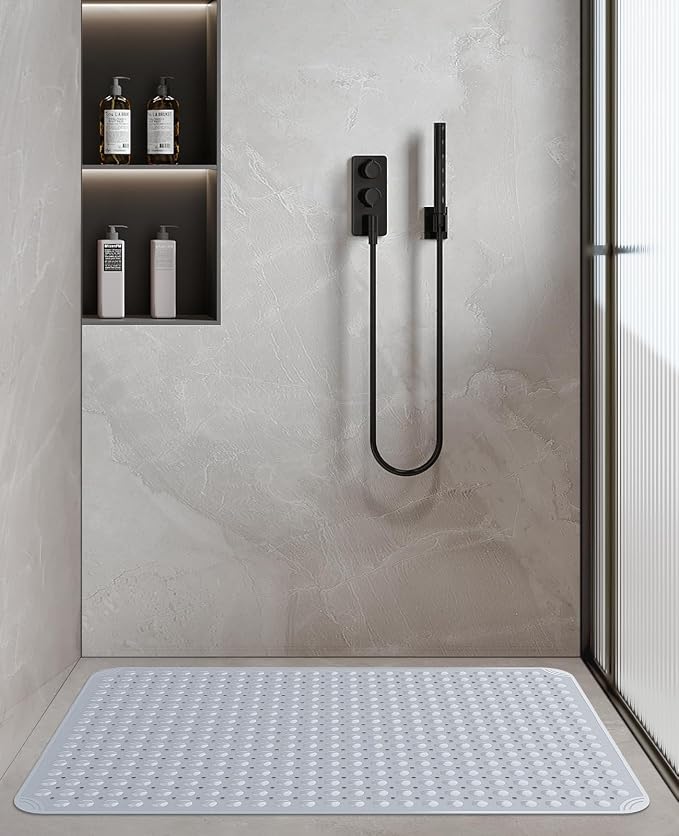 Yolife Extra Large Shower Mat, 34.3" L x 23.3" W TPE Anti Slip Stand Up Shower - Image 6