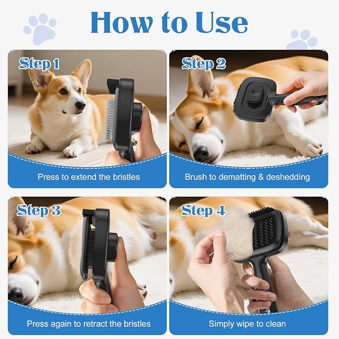 Self Cleaning Dog Brush for Shedding - Image 8