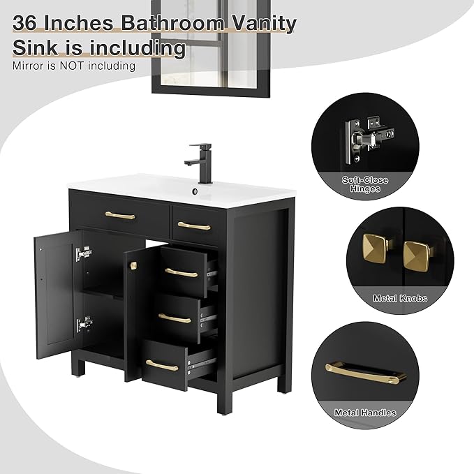 LUCKWIND 36" Bathroom Vanity - Image 3