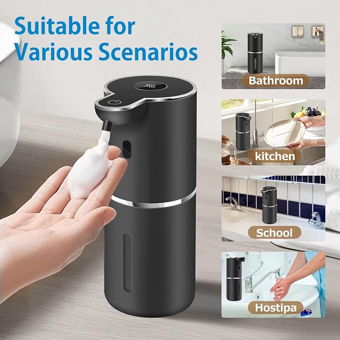 Automatic Foaming Soap Dispenser 12.8oz, Rechargeable & 6 Levels Foaming - Image 7