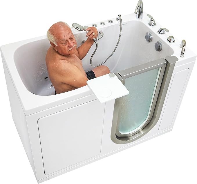 Ella Deluxe 30"x55" Acrylic Air and Hydro Massage Walk-In Bathtub - Image 5