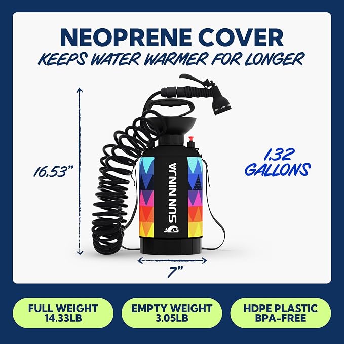 SUN NINJA Portable Shower, Camping Shower - Image 5