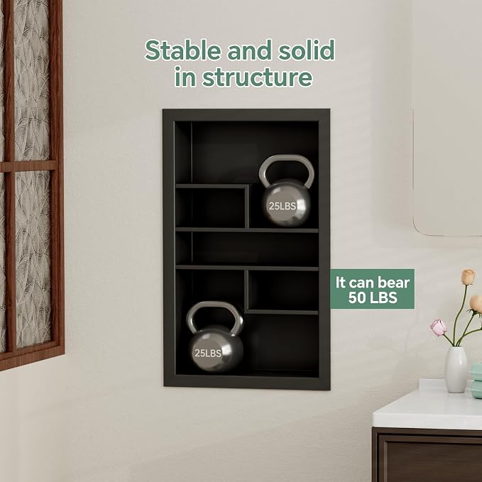 Stainless Steel Recessed Medicine Cabinet 14 * 24, Rust-proof Metal Wall Niche - Image 6