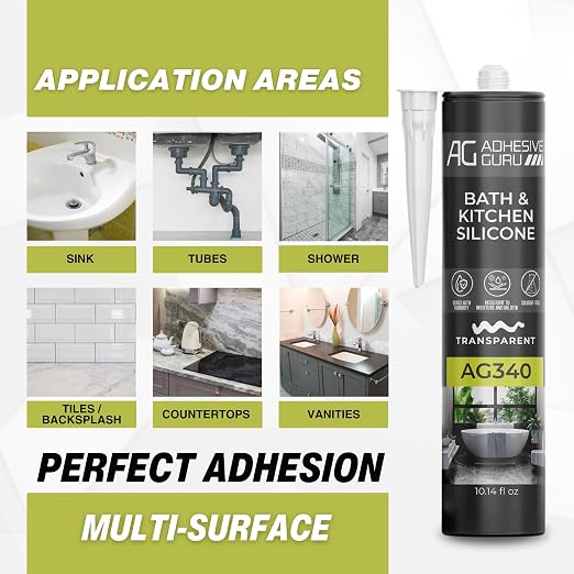 Adhesive Guru AG340 Clear Silicone Sealant - Image 4