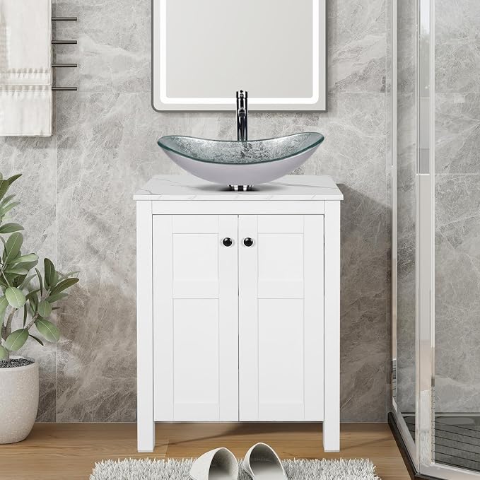 24 Inch White Bathroom Vanity by Solidee