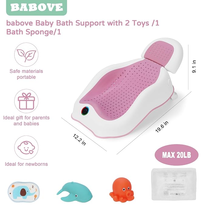Baby Bath Support | Newborn Bathtub, - Image 6